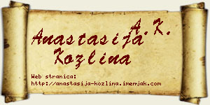 Anastasija Kozlina vizit kartica